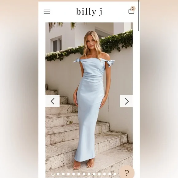 Dresses | Billy J Frida Maxi Dress In Blue | Poshmark